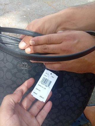 Bolso Coach Negro/Gris