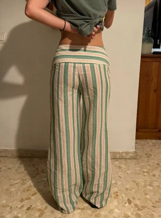 Pantalones rayas algodón verano talla XS