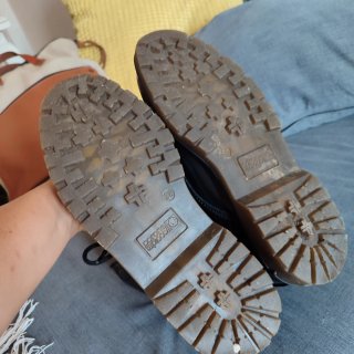 Botas estilo militar de piel talla 38