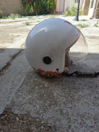 Casco Moto Scooter Toro Blanco