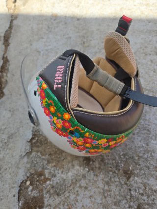 Casco Moto Scooter Toro Blanco