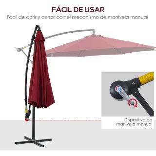 Sombrilla de Jardín Ø295 cm Excéntrica