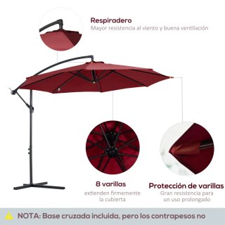 Sombrilla de Jardín Ø295 cm Excéntrica