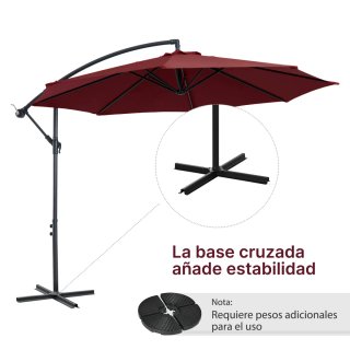 Sombrilla de Jardín Ø295 cm Excéntrica