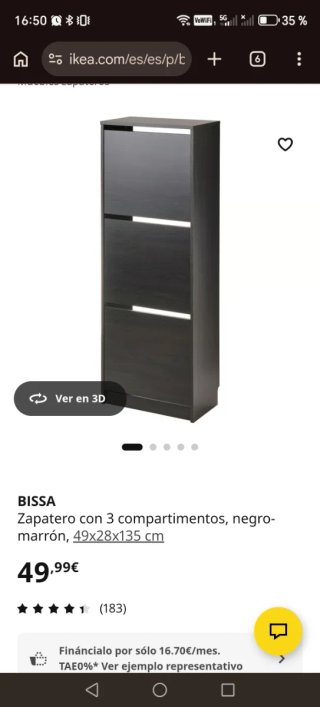 2 zapateros con 2 módulos madera oscuro, 3 compart