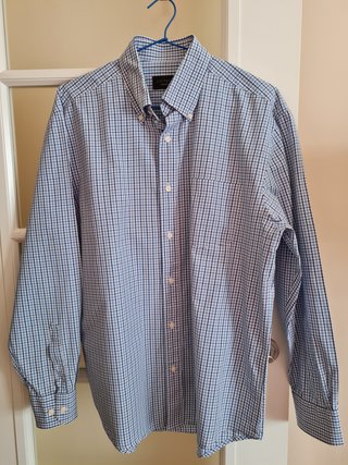Camisa Cortefiel Cuadros Azul Talla M