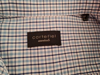Camisa Cortefiel Cuadros Azul Talla M