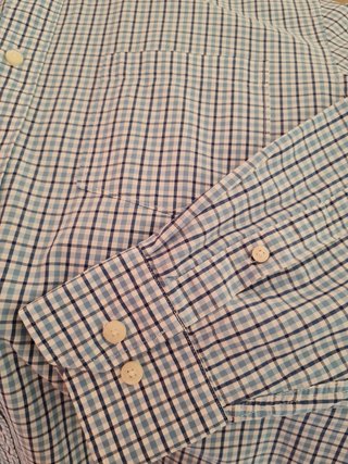 Camisa Cortefiel Cuadros Azul Talla M