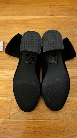 Botines de terciopelo negros