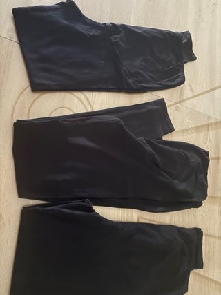 Lote 3 leggings premamá negros talla única