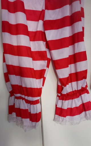 Disfraz adulto rayas rojo y blanco