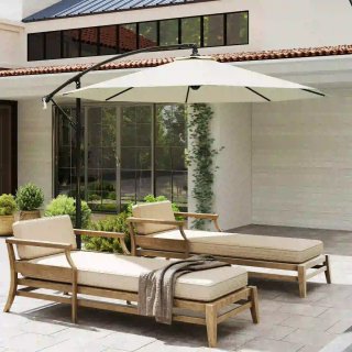 Sombrilla de Jardín Ø300cm Parasol Excéntrico