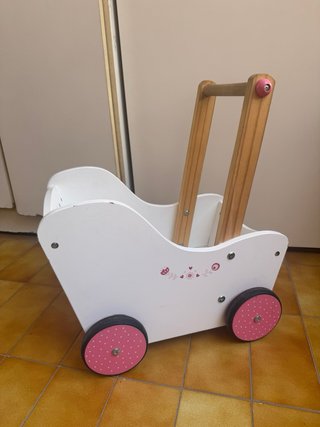 Carrito andador madera Goula muñecas
