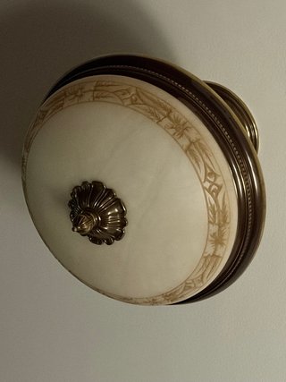 Lámpara de salón bronce y cristal