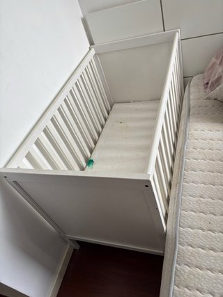 Cuna Ikea Sundvik Blanca con colchón