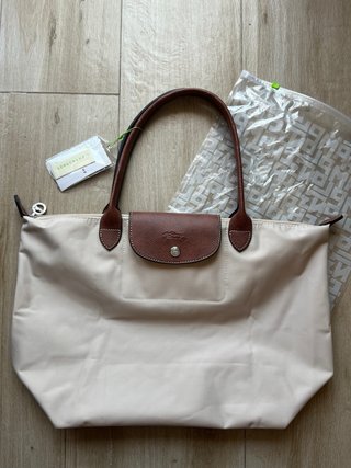 Bolso Longchamp Beige y Marrón
