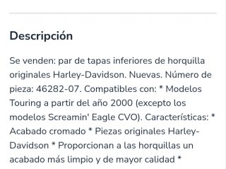 Protectores Horquilla Harley Davidson Touring