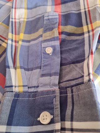 Camisa Cortefiel Cuadros Azul Talla M