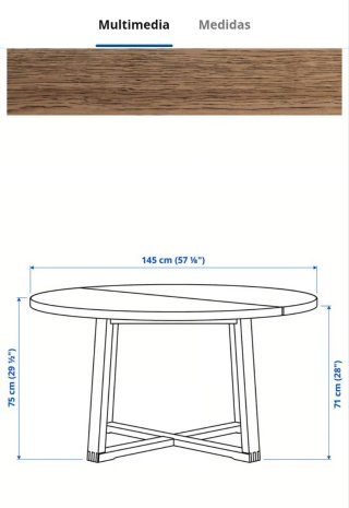 Mesa comedor Morbylanga madera