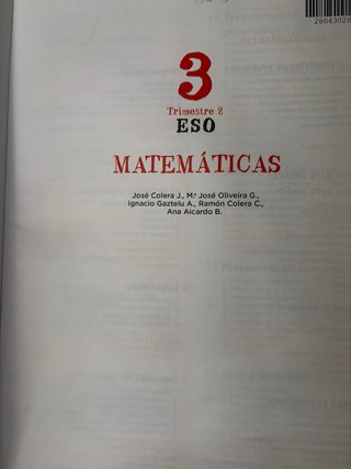 Matemáticas 3 ESO