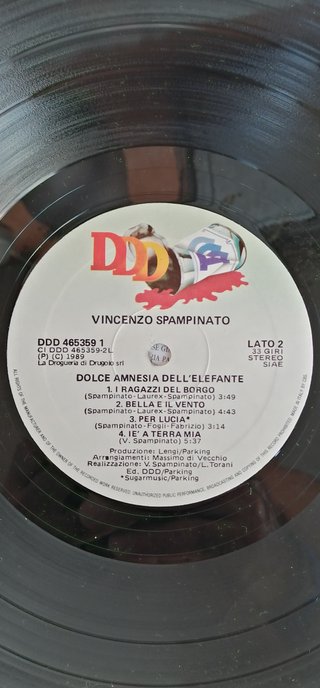 Vinile LP 33 Giri Vincenzo Spampinato 1989