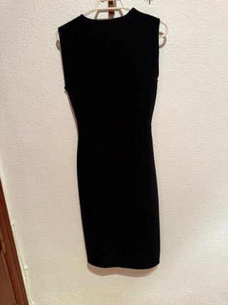 Vestido ZARA Negro Recto Sin Mangas Talla M