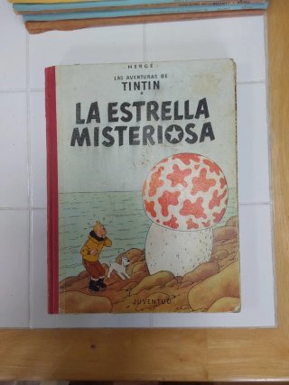 Lote libros de Las aventuras de Tintin.  Lomo tela