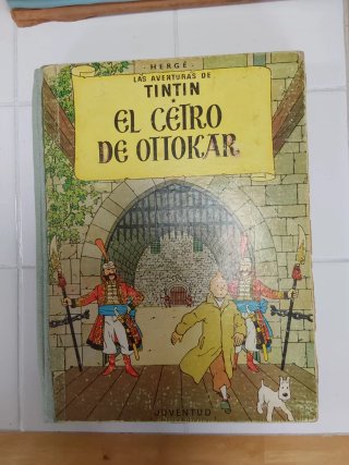 Lote libros de Las aventuras de Tintin.  Lomo tela