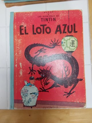 Lote libros de Las aventuras de Tintin.  Lomo tela