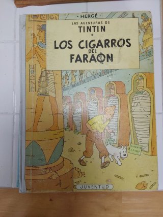 Lote libros de Las aventuras de Tintin.  Lomo tela