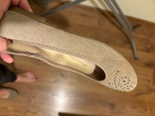 Bailarinas beige tachuelas talla 37