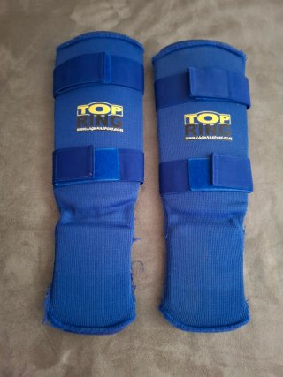 Espinilleras Kick Boxing Niño Azul