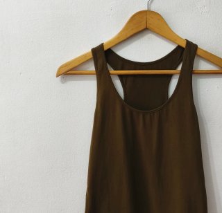 Camiseta de tirantes caqui mujer Talla M