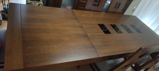 Conjunto Mesa Extensible + 6 Sillas Madera