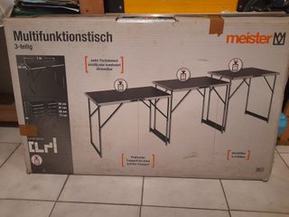 3 tavoli pieghevoli Meister