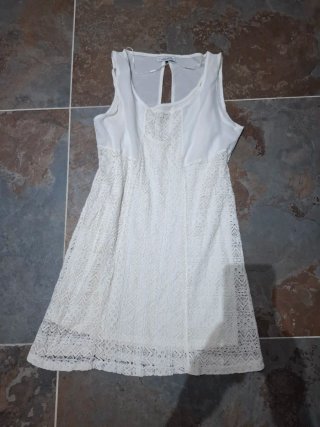 Vestido Verano Blanco Talla M. Pull&Bear