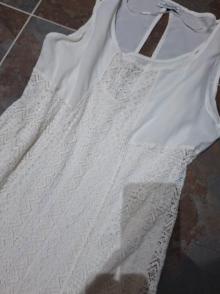 Vestido Verano Blanco Talla M. Pull&Bear