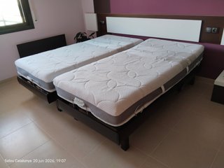 Somier articulado 90x190 wengue con mando