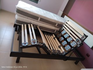 Somier articulado 90x190 wengue con mando