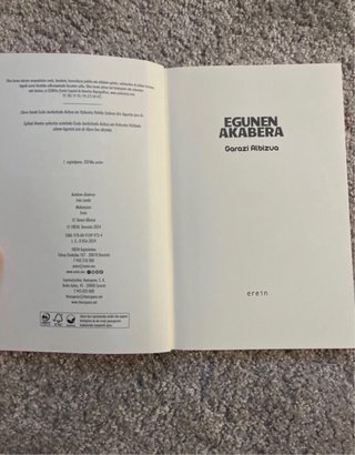 Egunen akabera