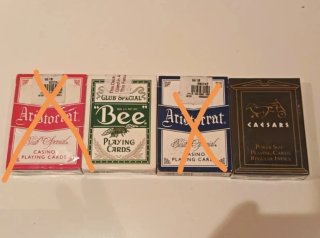 2 barajas de cartas póker Aristocrat y Bee