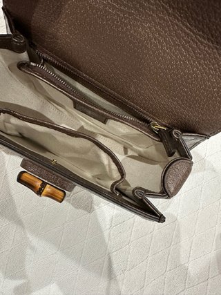 Borsa Gucci Bamboo Manico Top Beige/Marrone