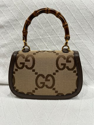 Borsa Gucci Bamboo Manico Top Beige/Marrone