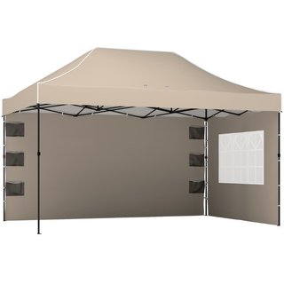 Gazebo Pop Up Pieghevole con Pareti Laterali e Fin