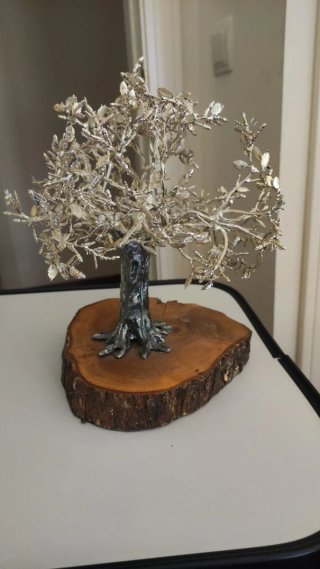 Árbol Decorativo Metal y Madera 25cm