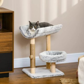 Árbol rascador para gatos con poste