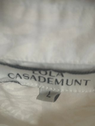 Vestido blanco bordado L