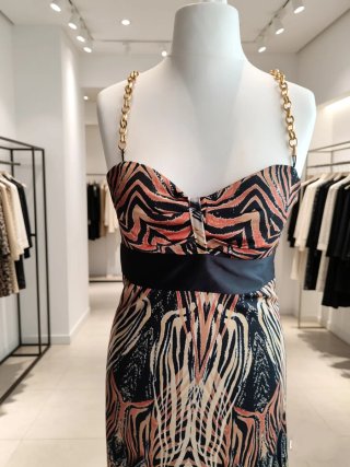 Vestido de fiesta El Corte Inglés estampado