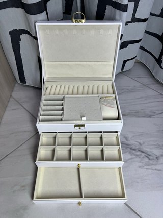 Portagioie Bianco 3 Livelli per tutti i gioielli