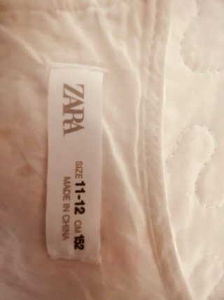 Vestido Zara blanco bordado